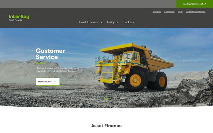 Screenshot of interbayassetfinance.co.uk