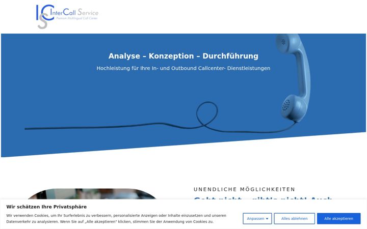 Screenshot of intercallservice.com