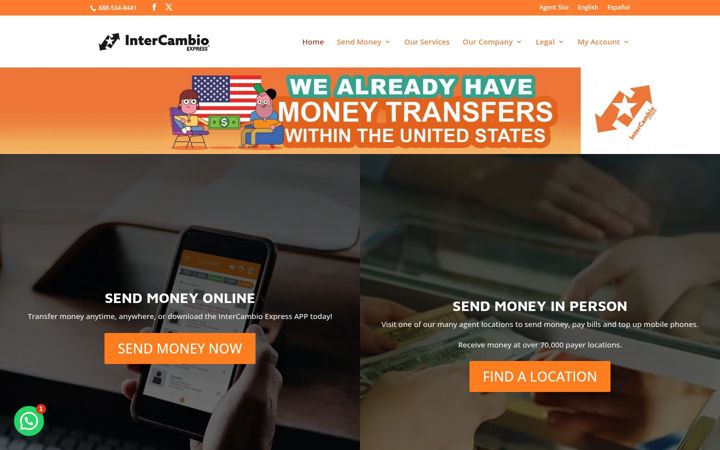 Screenshot of intercambioexpress.com