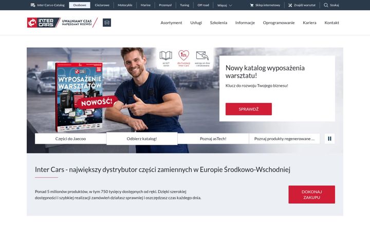 Captură de ecran a intercars.com.pl