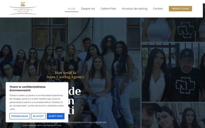 Screenshot of intercastingagency.ro
