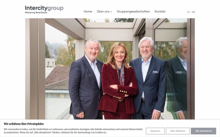 Screenshot of intercitygroup.ch