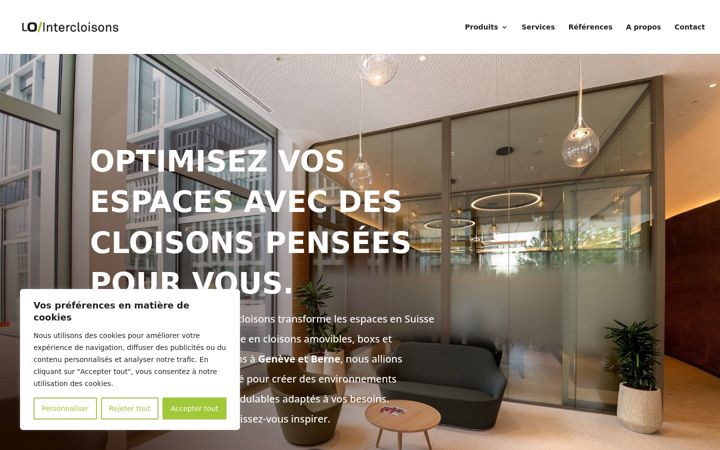 Screenshot of intercloisons.ch