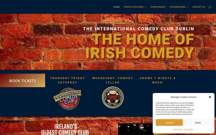 Screenshot of intercomedydublin.com