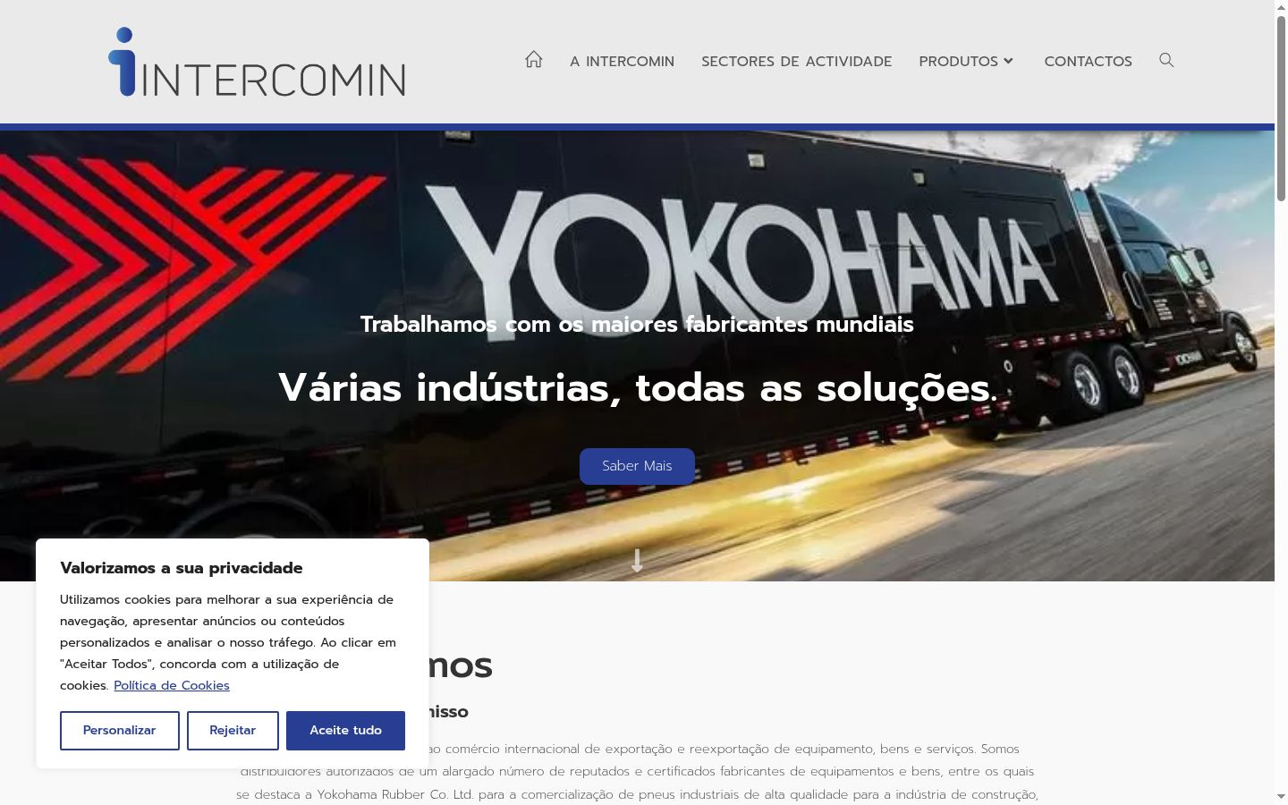 Captura de pantalla del banner de consentimiento mostrado antes de cualquier interacción