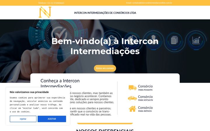 Screenshot of interconintermediacoesltda.com.br