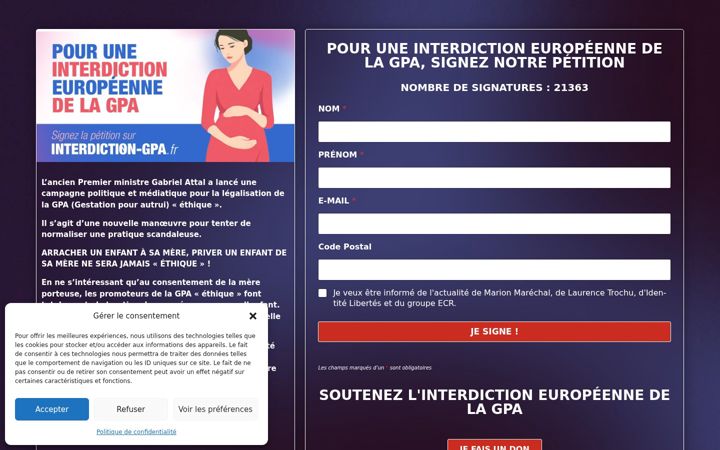 Screenshot of interdiction-gpa.fr