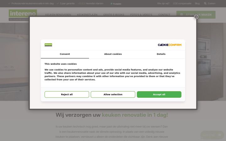 Screenshot of intereno.nl