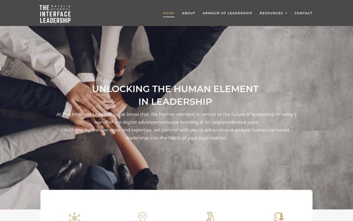 Skjámynd af interface-leadership.com