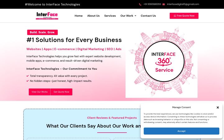 Screenshot of interfacedigitaltech.com