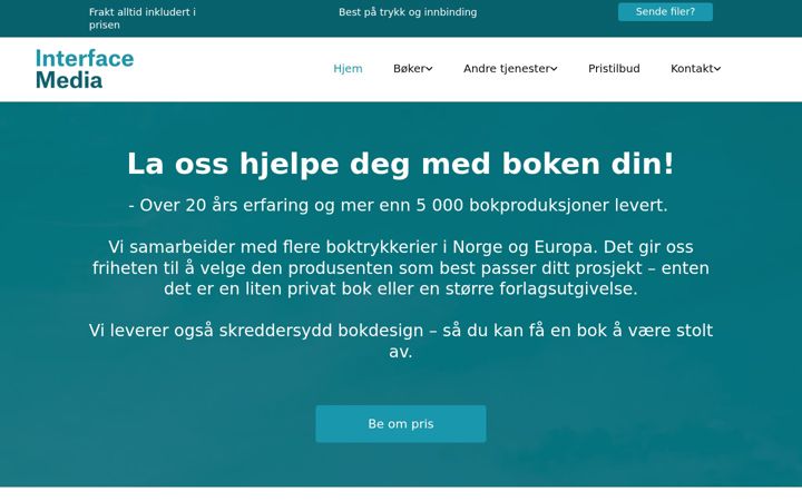 Skjámynd af interfacemedia.no