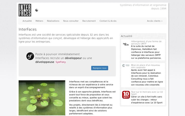 Screenshot of interfaces.fr