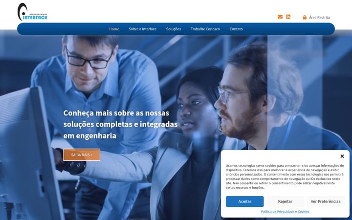 Screenshot of interfacetec.com.br