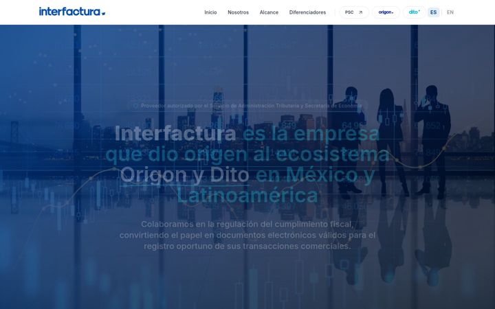 Screenshot of interfactura.com