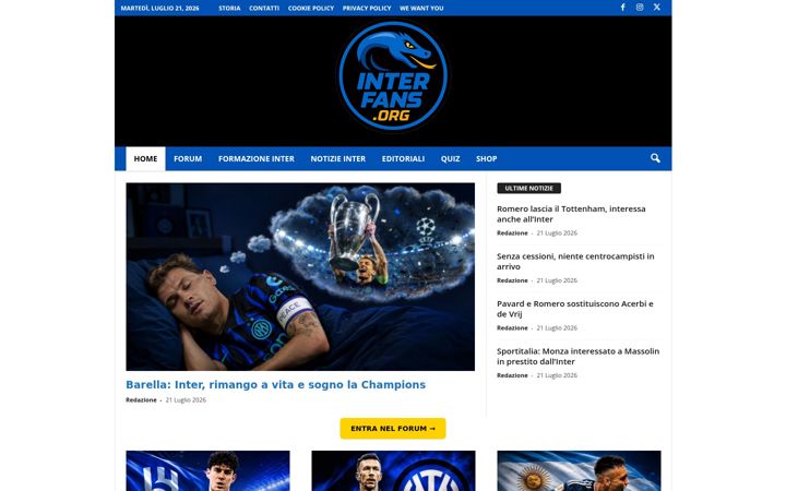 Ekrānuzņēmums no interfans.org
