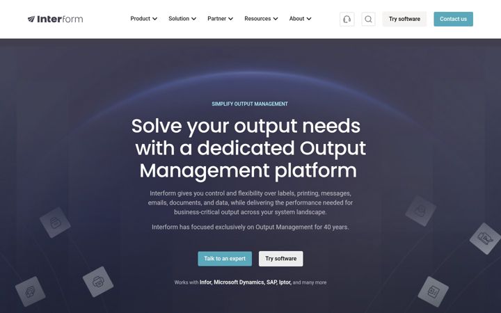 Screenshot of interformsoftware.com