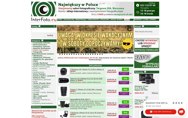 Captură de ecran a interfoto.eu