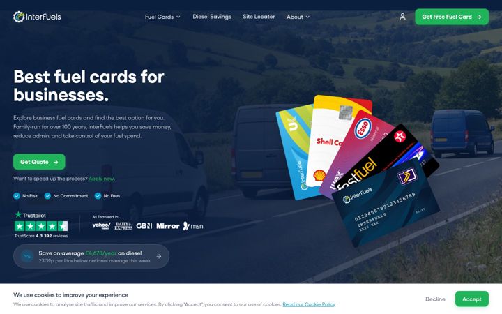 Screenshot of interfuels.co.uk