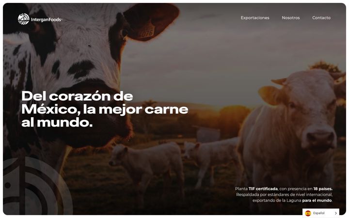 Screenshot of interganfoods.com