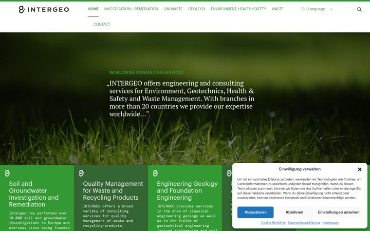 Screenshot of intergeo.com