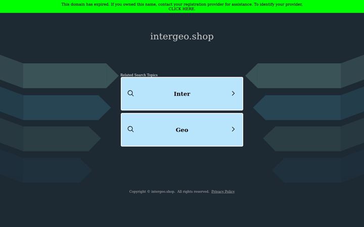 Captura de pantalla de intergeo.shop