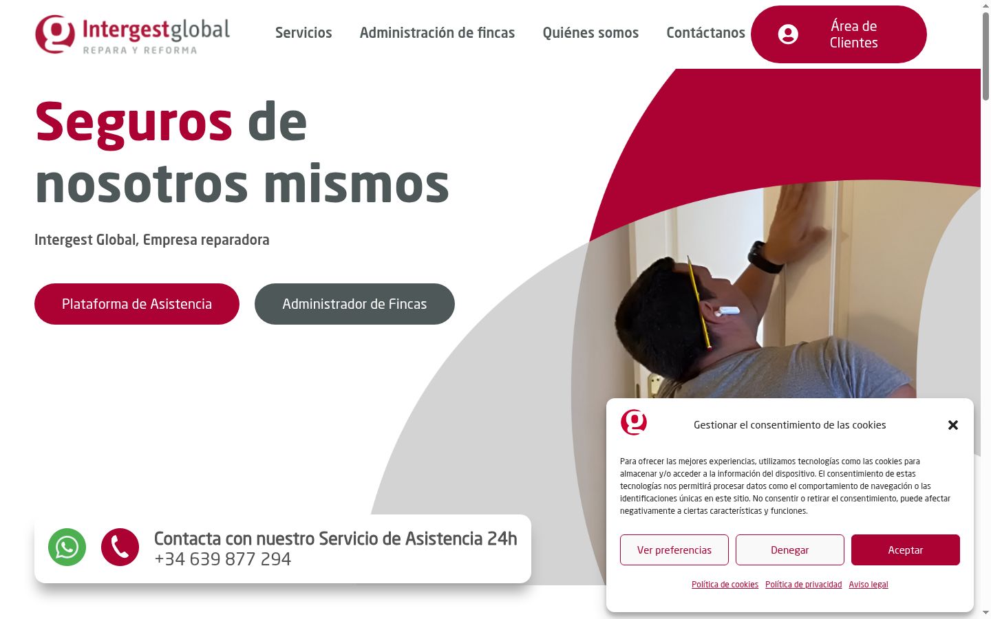 Screenshot del banner di consenso mostrato prima di qualsiasi interazione