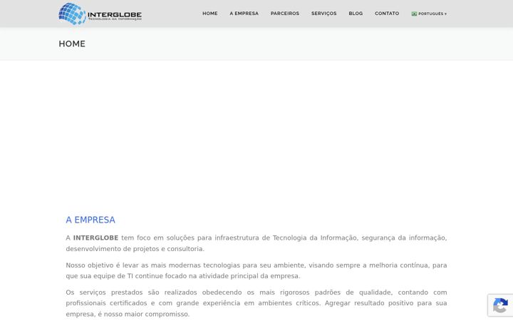 Screenshot of interglobe.com.br
