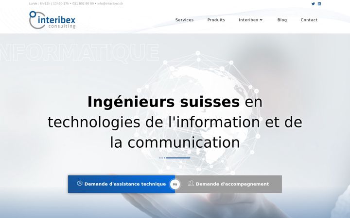Screenshot of interibex.ch