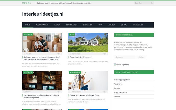 Screenshot of interieurideetjes.nl
