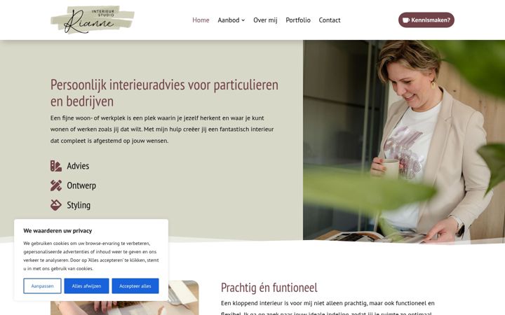 Screenshot of interieurstudio-rianne.nl