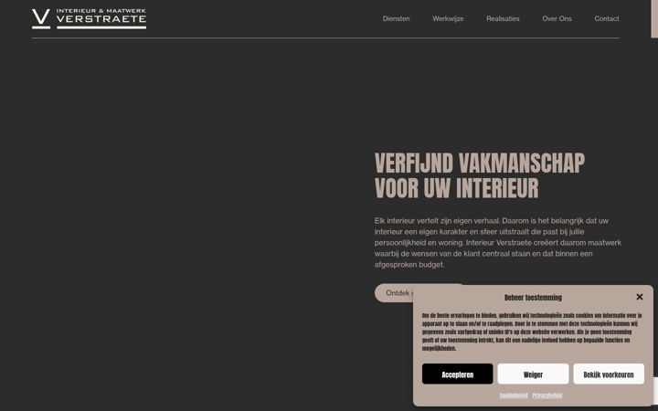 Screenshot of interieurverstraete.be