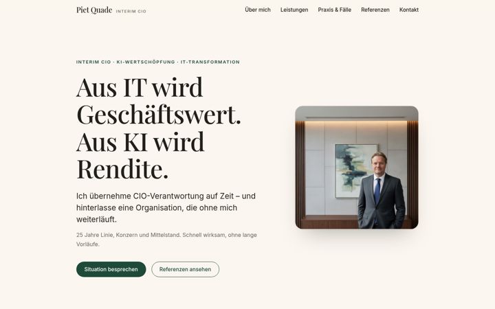 Screenshot of interim-cio.eu