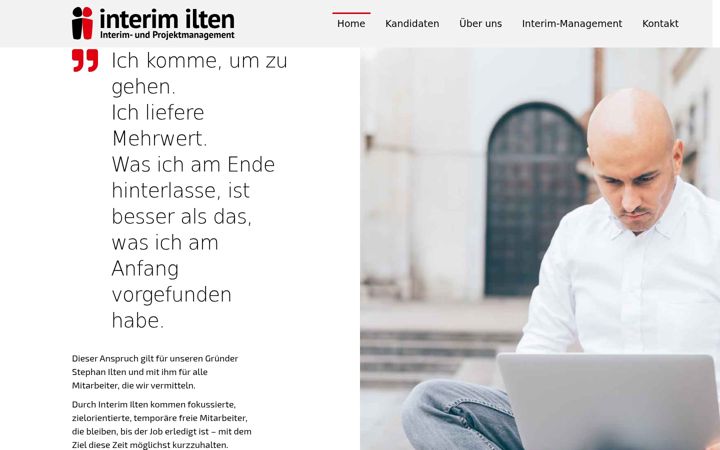 Screenshot of interim-ilten.com