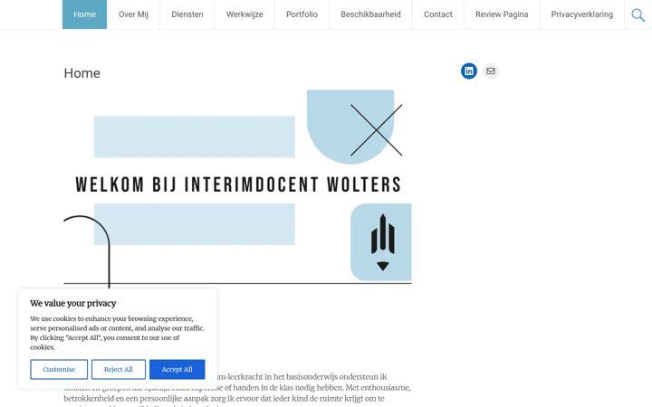 Screenshot of interimdocentwolters.nl