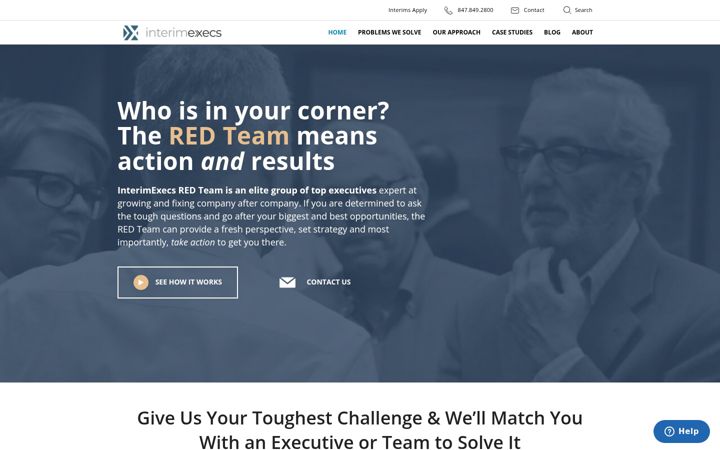 Screenshot of interimexecs.com