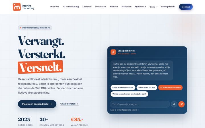 Screenshot of interimmarketing.nl