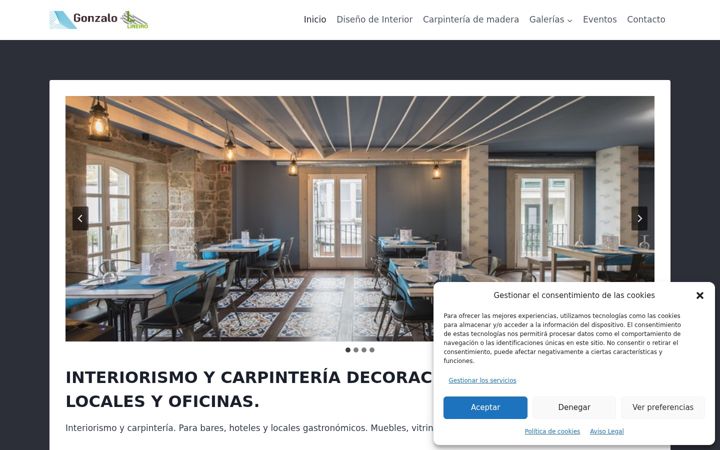 Screenshot of interiorismoycarpinteria.com