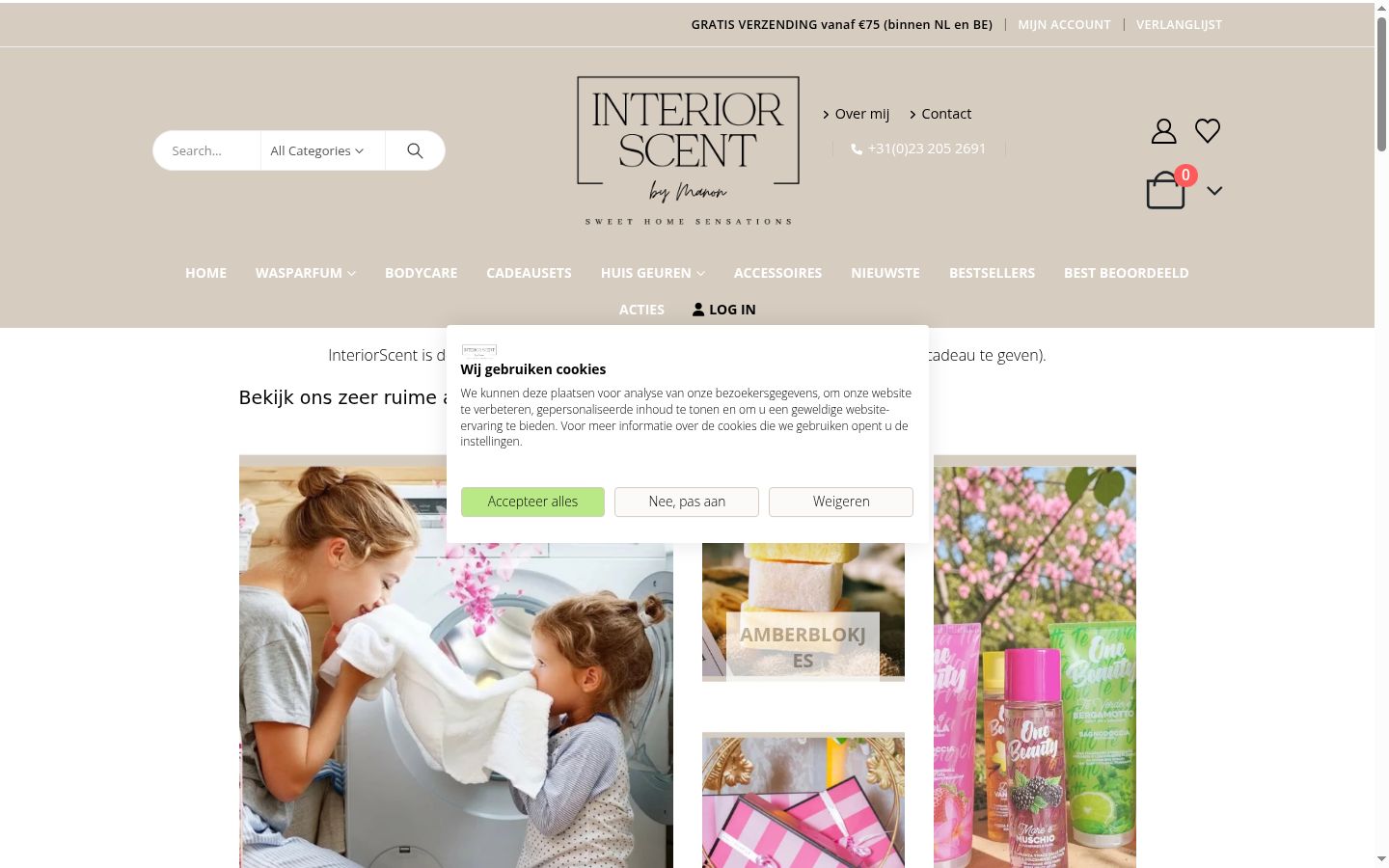 Screenshot del banner di consenso mostrato prima di qualsiasi interazione