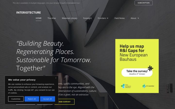 Screenshot of interiotecture.org