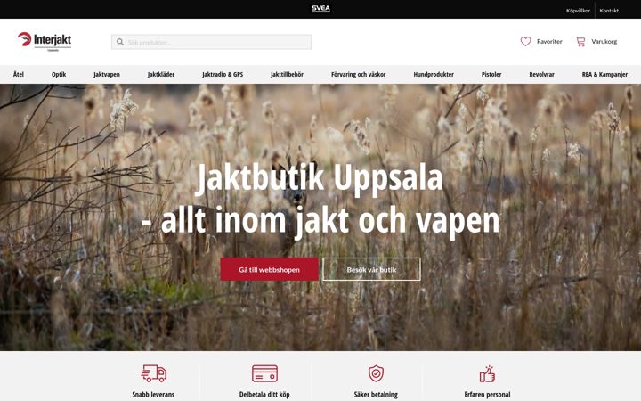 Screenshot of interjaktuppsala.se