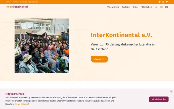 Screenshot of interkontinental-verein.de