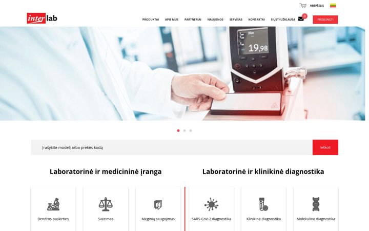 Posnetek zaslona interlab.lt