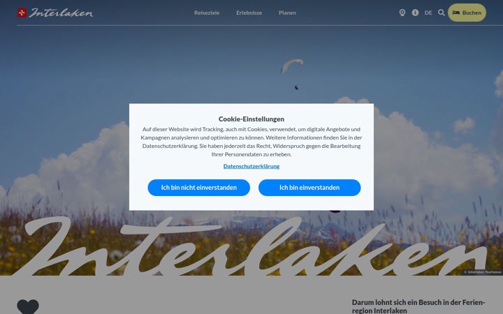 Екранна снимка на interlaken.ch