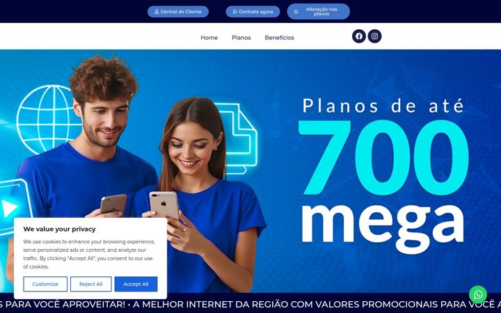 Screenshot of interligainternet.com.br