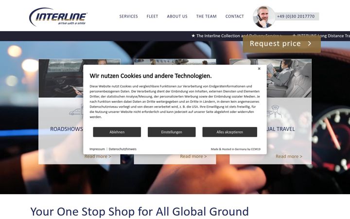 Screenshot of interline-global.com