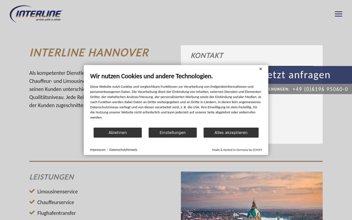 Screenshot of interline-hannover.de