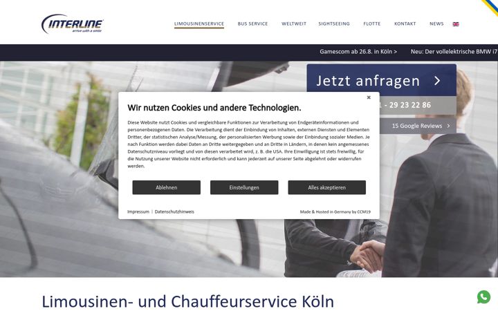 Screenshot of interline-koeln.de