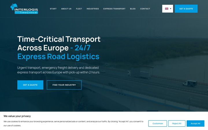 Screenshot of interlogis-timecritical.com