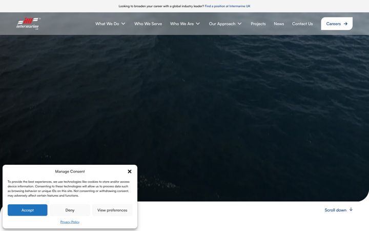 Screenshot of intermarineuk.com