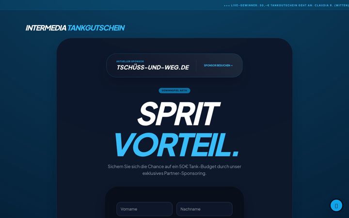 Screenshot of intermedia-tankgutschein.de